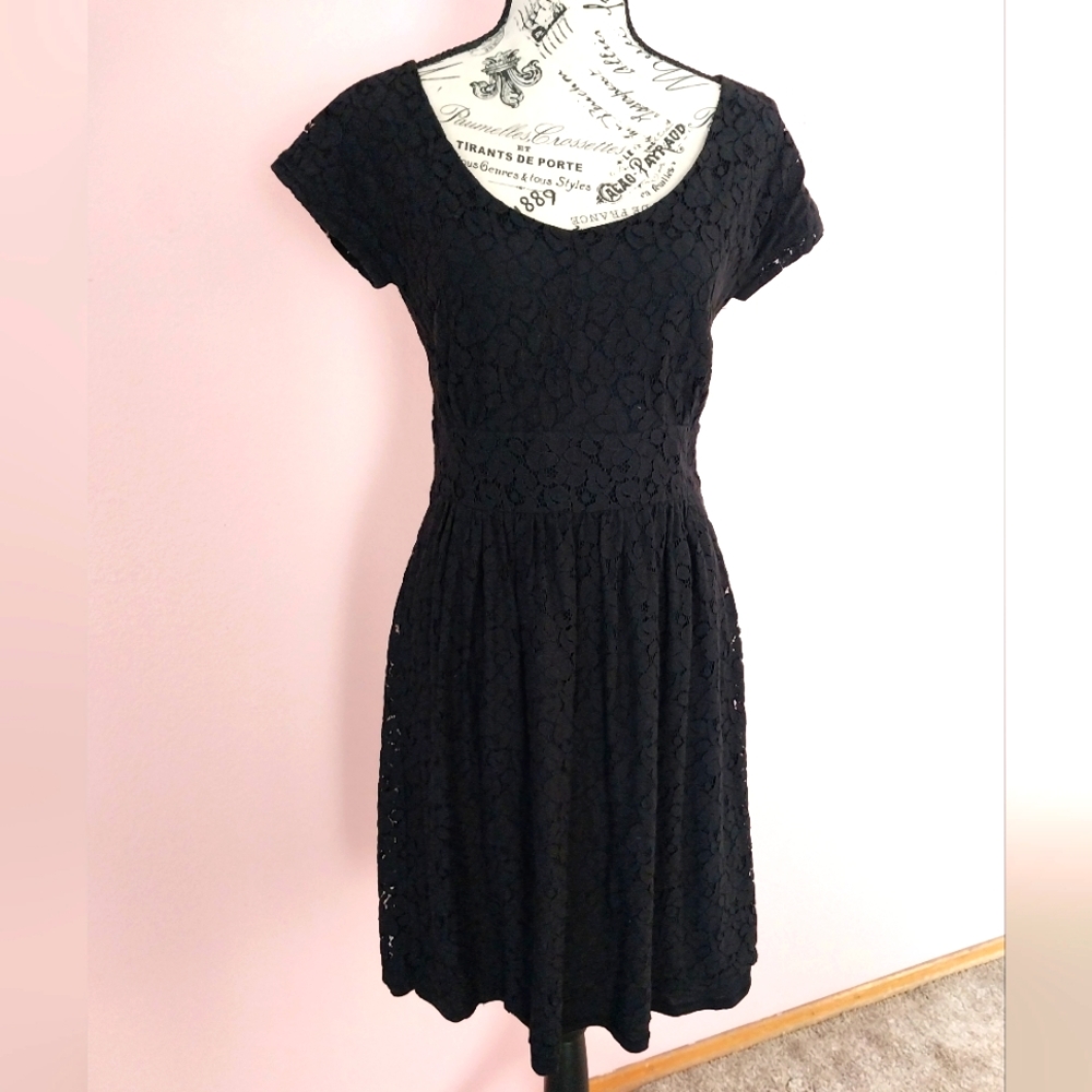 Mad Men Black Lace Dress